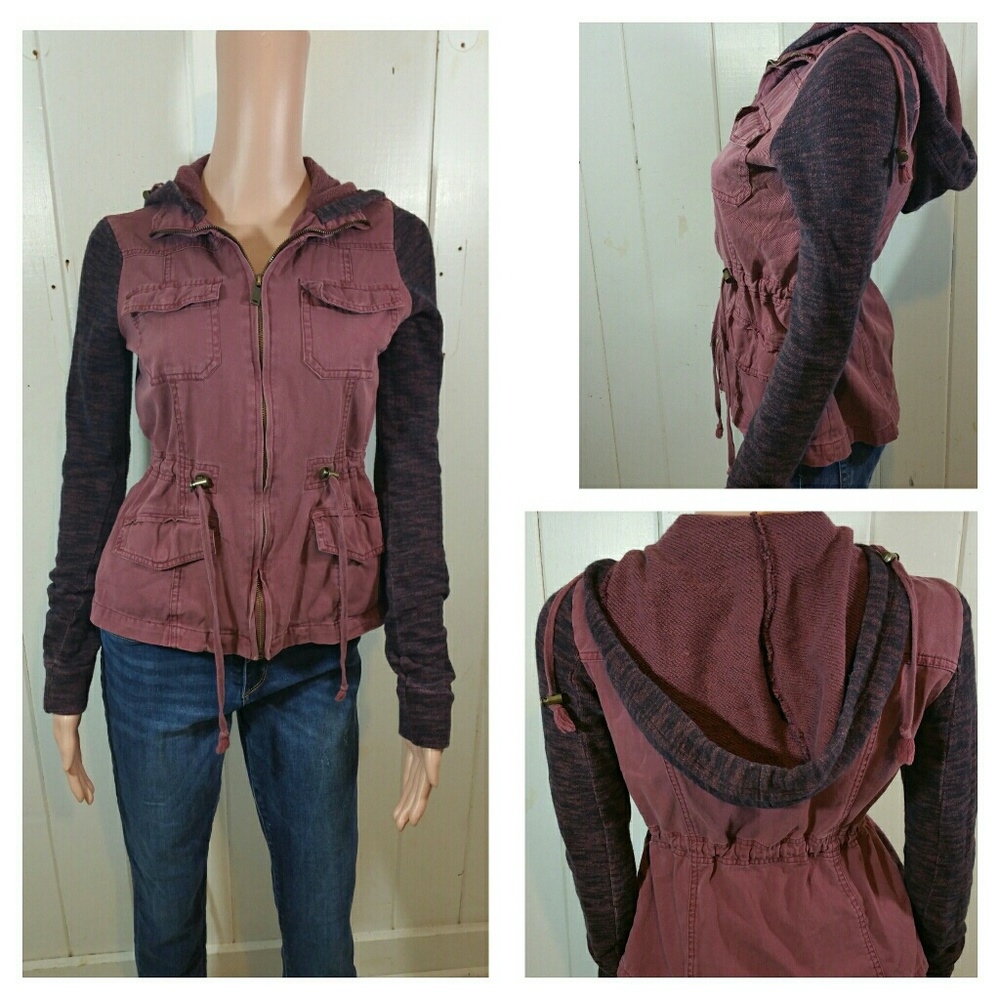 Others Follow Cargo Jacket w/Sweater Sleeves
